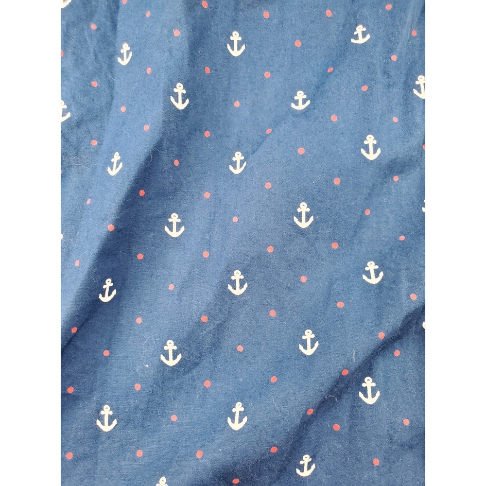 Free Planet Short Sleeve Button Down Pocket Shirt Mens Large Blue White Anchor - Picture 4 of 7